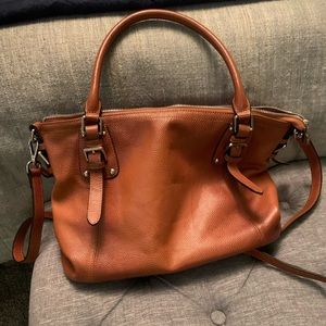 Brown leather purse